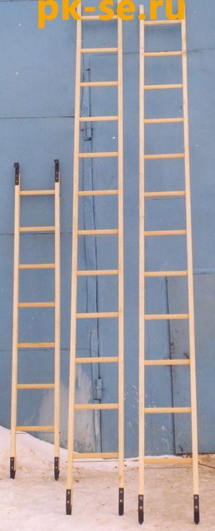 Лестницы деревянные диэлектрические приставные типа ЛП